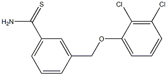 3-(2,3-dichlorophenoxymethyl)benzene-1-carbothioamide Struktur