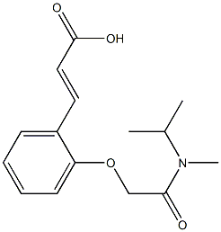 3-(2-{[methyl(propan-2-yl)carbamoyl]methoxy}phenyl)prop-2-enoic acid Struktur