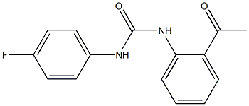 3-(2-acetylphenyl)-1-(4-fluorophenyl)urea Struktur