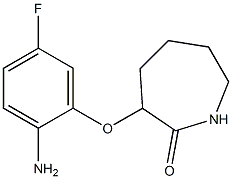 3-(2-amino-5-fluorophenoxy)azepan-2-one Struktur