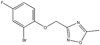 3-(2-bromo-4-fluorophenoxymethyl)-5-methyl-1,2,4-oxadiazole Struktur