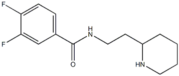 3,4-difluoro-N-(2-piperidin-2-ylethyl)benzamide Struktur