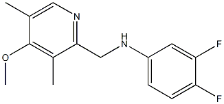 3,4-difluoro-N-[(4-methoxy-3,5-dimethylpyridin-2-yl)methyl]aniline Struktur