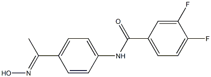 3,4-difluoro-N-{4-[(1E)-N-hydroxyethanimidoyl]phenyl}benzamide Struktur