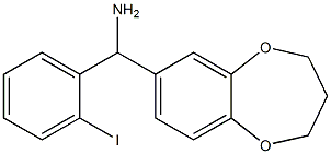 3,4-dihydro-2H-1,5-benzodioxepin-7-yl(2-iodophenyl)methanamine Struktur