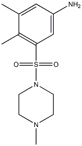 3,4-dimethyl-5-[(4-methylpiperazine-1-)sulfonyl]aniline Struktur