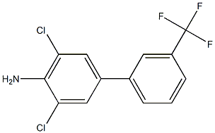 3,5-dichloro-3'-(trifluoromethyl)-1,1'-biphenyl-4-amine Struktur