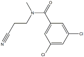 3,5-dichloro-N-(2-cyanoethyl)-N-methylbenzamide Struktur