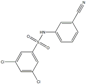 3,5-dichloro-N-(3-cyanophenyl)benzene-1-sulfonamide Struktur