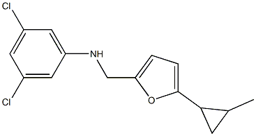 3,5-dichloro-N-{[5-(2-methylcyclopropyl)furan-2-yl]methyl}aniline Struktur