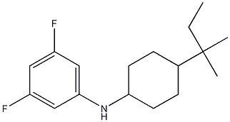 3,5-difluoro-N-[4-(2-methylbutan-2-yl)cyclohexyl]aniline Struktur