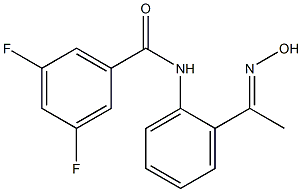 3,5-difluoro-N-{2-[(1E)-N-hydroxyethanimidoyl]phenyl}benzamide Struktur