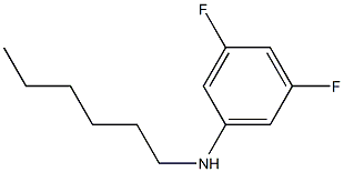 3,5-difluoro-N-hexylaniline Struktur