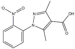 3,5-dimethyl-1-(2-nitrophenyl)-1H-pyrazole-4-carboxylic acid Struktur