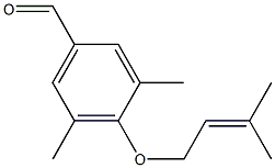 3,5-dimethyl-4-[(3-methylbut-2-en-1-yl)oxy]benzaldehyde Struktur