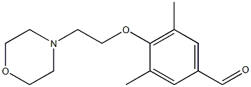 3,5-dimethyl-4-[2-(morpholin-4-yl)ethoxy]benzaldehyde Struktur