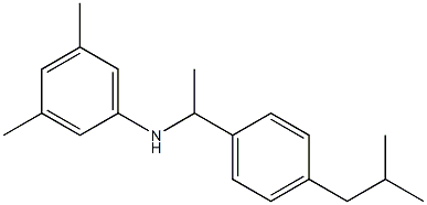 3,5-dimethyl-N-{1-[4-(2-methylpropyl)phenyl]ethyl}aniline Struktur