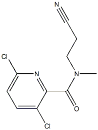 3,6-dichloro-N-(2-cyanoethyl)-N-methylpyridine-2-carboxamide Struktur