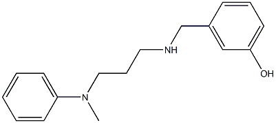 3-[({3-[methyl(phenyl)amino]propyl}amino)methyl]phenol Struktur