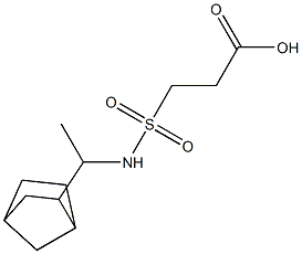 3-[(1-{bicyclo[2.2.1]heptan-2-yl}ethyl)sulfamoyl]propanoic acid Struktur