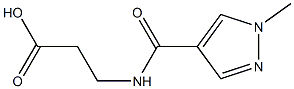 3-[(1-methyl-1H-pyrazol-4-yl)formamido]propanoic acid Struktur