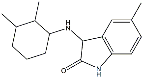 3-[(2,3-dimethylcyclohexyl)amino]-5-methyl-2,3-dihydro-1H-indol-2-one Struktur