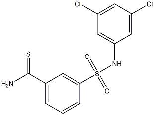 3-[(3,5-dichlorophenyl)sulfamoyl]benzene-1-carbothioamide Struktur