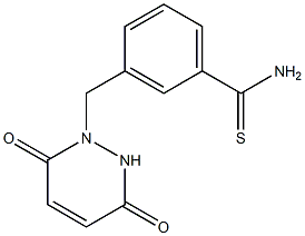 3-[(3,6-dioxo-3,6-dihydropyridazin-1(2H)-yl)methyl]benzenecarbothioamide Struktur