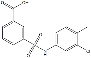 3-[(3-chloro-4-methylphenyl)sulfamoyl]benzoic acid Struktur