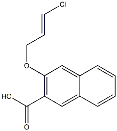 3-[(3-chloroprop-2-en-1-yl)oxy]naphthalene-2-carboxylic acid Struktur