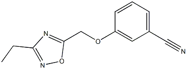 3-[(3-ethyl-1,2,4-oxadiazol-5-yl)methoxy]benzonitrile Struktur