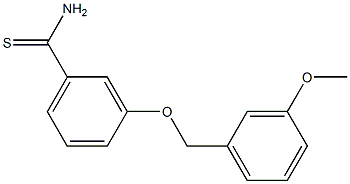 3-[(3-methoxybenzyl)oxy]benzenecarbothioamide Struktur