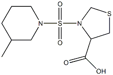 3-[(3-methylpiperidine-1-)sulfonyl]-1,3-thiazolidine-4-carboxylic acid Struktur