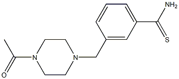 3-[(4-acetylpiperazin-1-yl)methyl]benzenecarbothioamide Struktur