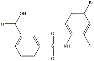 3-[(4-bromo-2-methylphenyl)sulfamoyl]benzoic acid Struktur