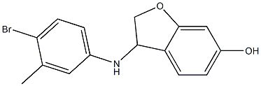 3-[(4-bromo-3-methylphenyl)amino]-2,3-dihydro-1-benzofuran-6-ol Struktur