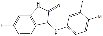 3-[(4-bromo-3-methylphenyl)amino]-6-fluoro-2,3-dihydro-1H-indol-2-one Struktur