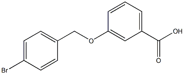 3-[(4-bromophenyl)methoxy]benzoic acid Struktur