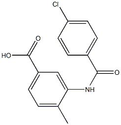 3-[(4-chlorobenzoyl)amino]-4-methylbenzoic acid Struktur