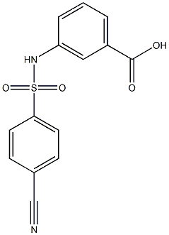 3-[(4-cyanobenzene)sulfonamido]benzoic acid Struktur