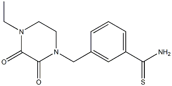 3-[(4-ethyl-2,3-dioxopiperazin-1-yl)methyl]benzenecarbothioamide Struktur