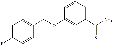 3-[(4-fluorophenyl)methoxy]benzene-1-carbothioamide Struktur