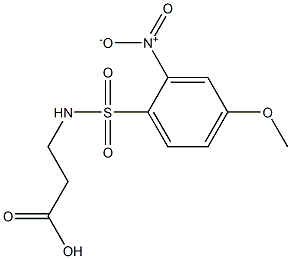 3-[(4-methoxy-2-nitrobenzene)sulfonamido]propanoic acid Struktur