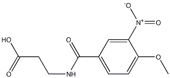 3-[(4-methoxy-3-nitrophenyl)formamido]propanoic acid Struktur