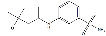 3-[(4-methoxy-4-methylpentan-2-yl)amino]benzene-1-sulfonamide Struktur