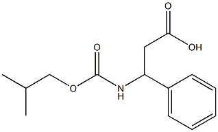 3-{[(2-methylpropoxy)carbonyl]amino}-3-phenylpropanoic acid Struktur