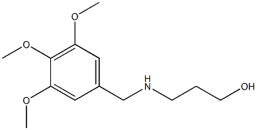 3-{[(3,4,5-trimethoxyphenyl)methyl]amino}propan-1-ol Struktur