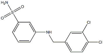 3-{[(3,4-dichlorophenyl)methyl]amino}benzene-1-sulfonamide Struktur