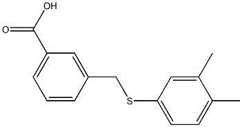 3-{[(3,4-dimethylphenyl)sulfanyl]methyl}benzoic acid Struktur