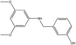 3-{[(3,5-dimethoxyphenyl)amino]methyl}phenol Struktur